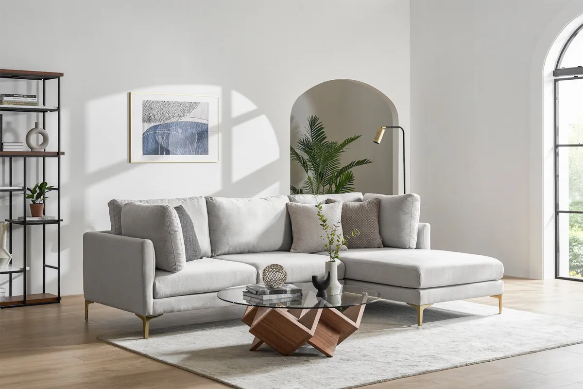 Adams Chaise Sectional Couch - view 5