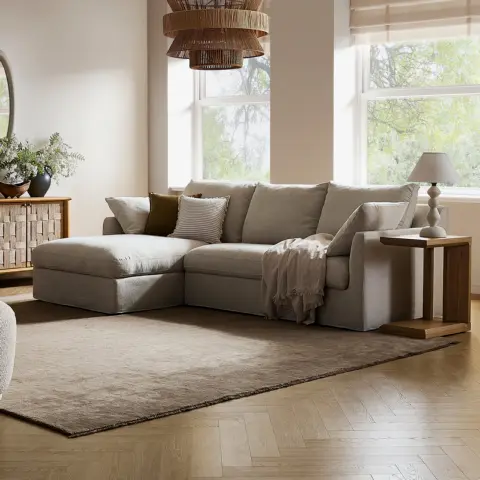 Agnes Slipcover Storage Left Chaise