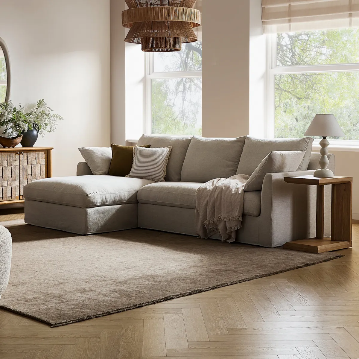 Agnes Slipcover Storage Left Chaise - view 2