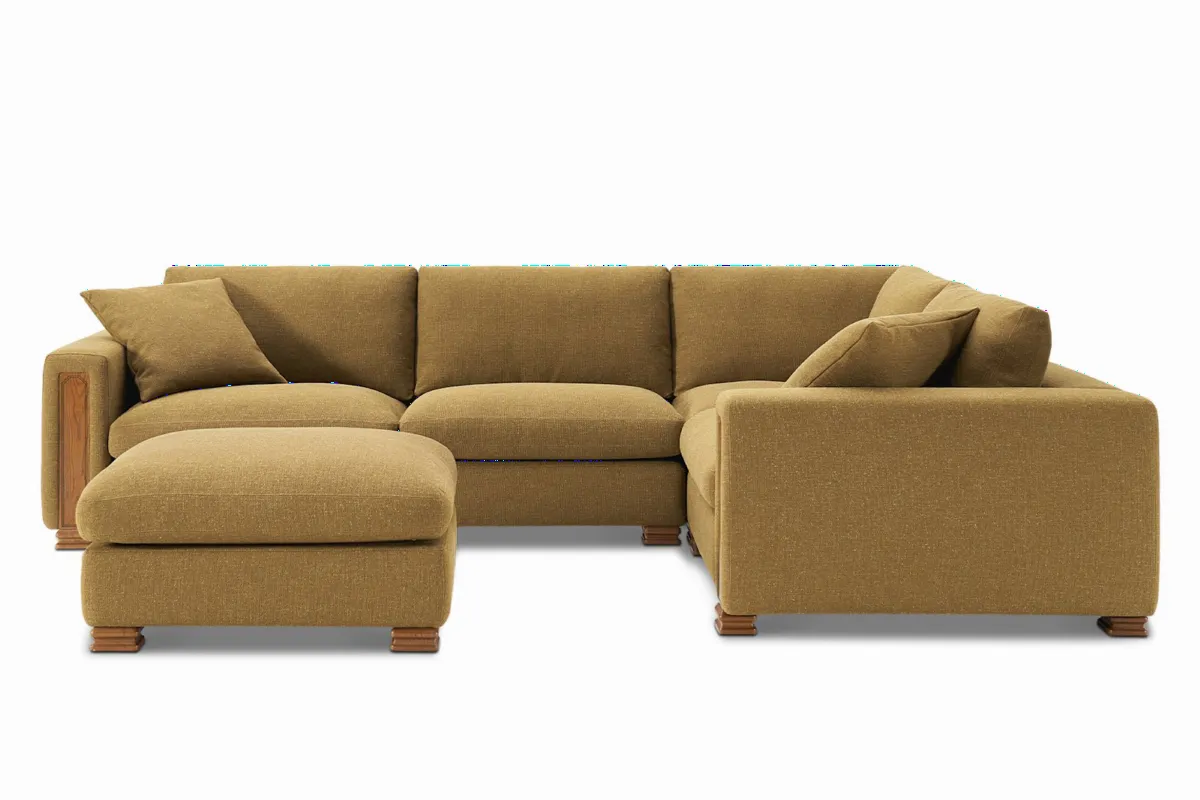 Atelier Kagan 4-Piece Chaise Sectional Couch with Ottoman - view 8