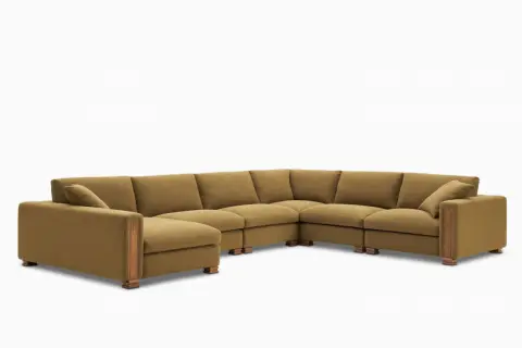 Atelier Kagan 6-Piece L-Shape Sectional Couch with Chaise