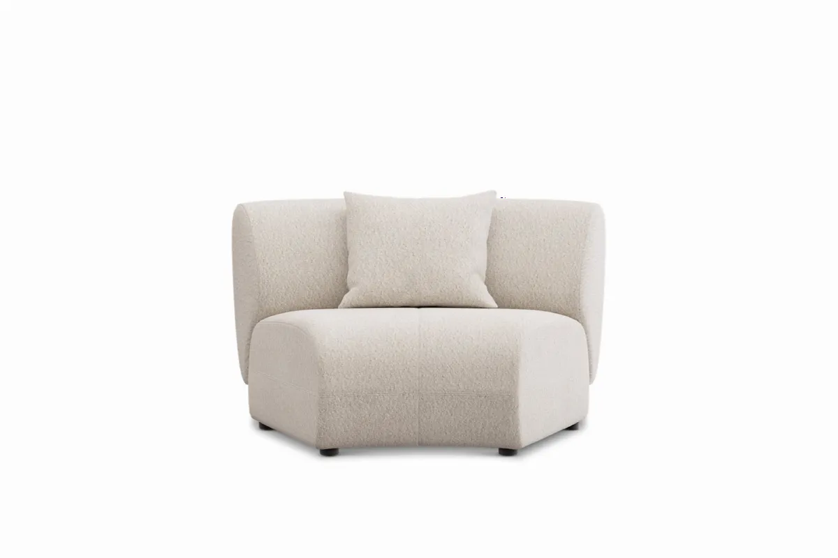 Auburn Performance Fabric Curve Wedge Couch