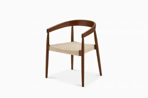 Austen Dining Arm Chair, Walnut Stain