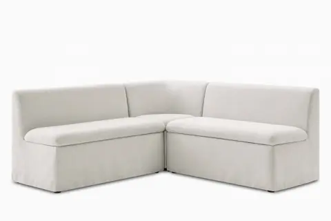 Callie Slipcover Extended L-Shaped Storage Banquette