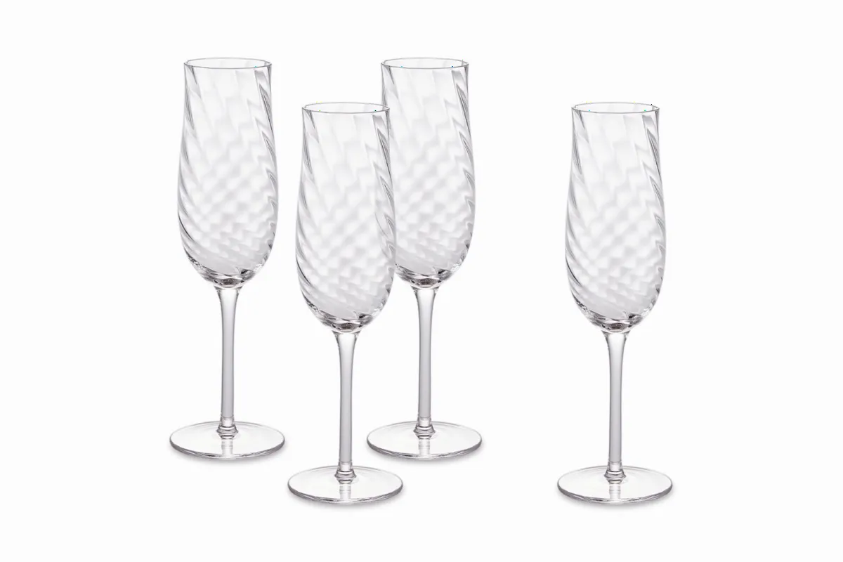 Cascade Champagne Glasses, Set of 4 - view 3