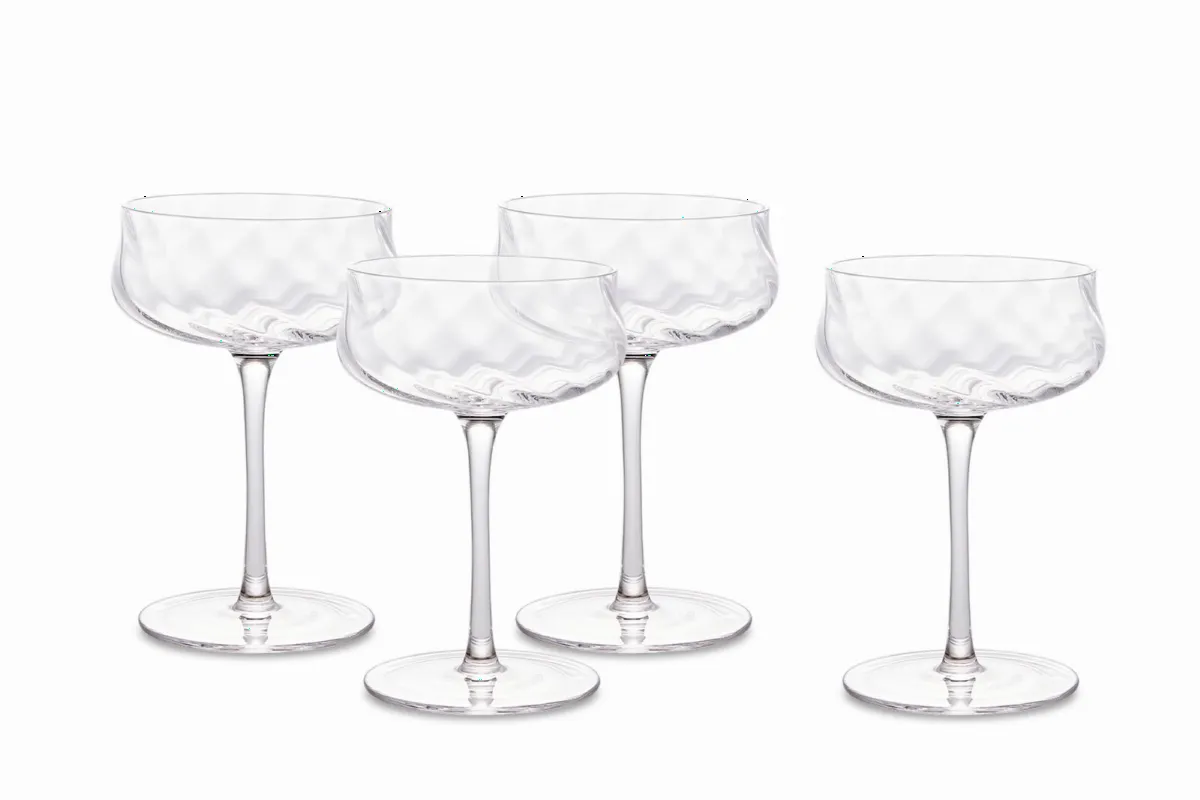 Cascade Coupe Glasses, Set of 4 - view 5