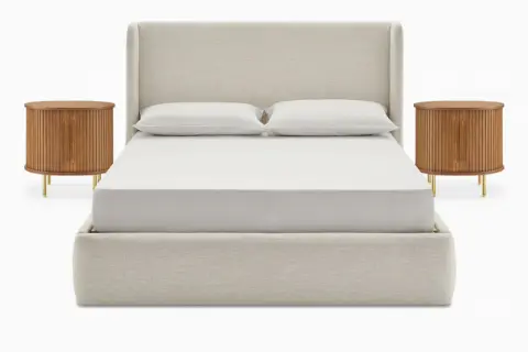 Dalton Bed with 2 Harper Side Table Set