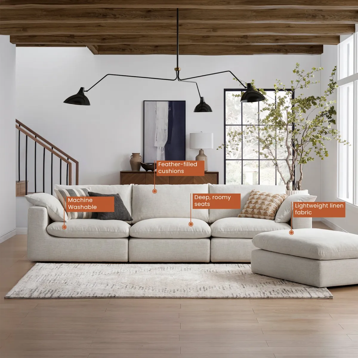 Dawson L-Shape Sectional Couch - view 8