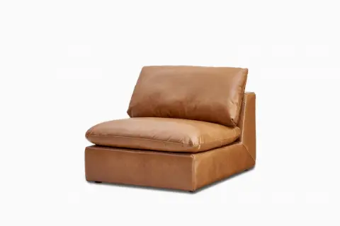 Dawson Leather Armless Couch