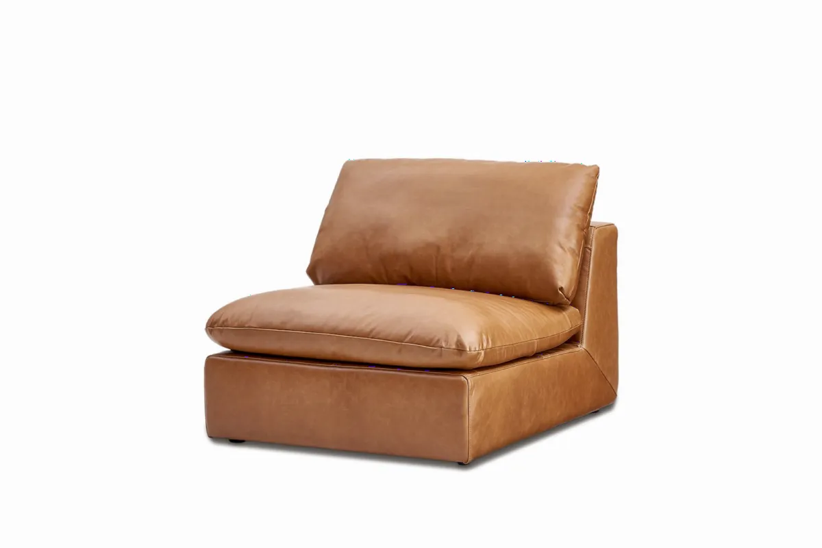 Dawson Leather Armless Couch - view 6