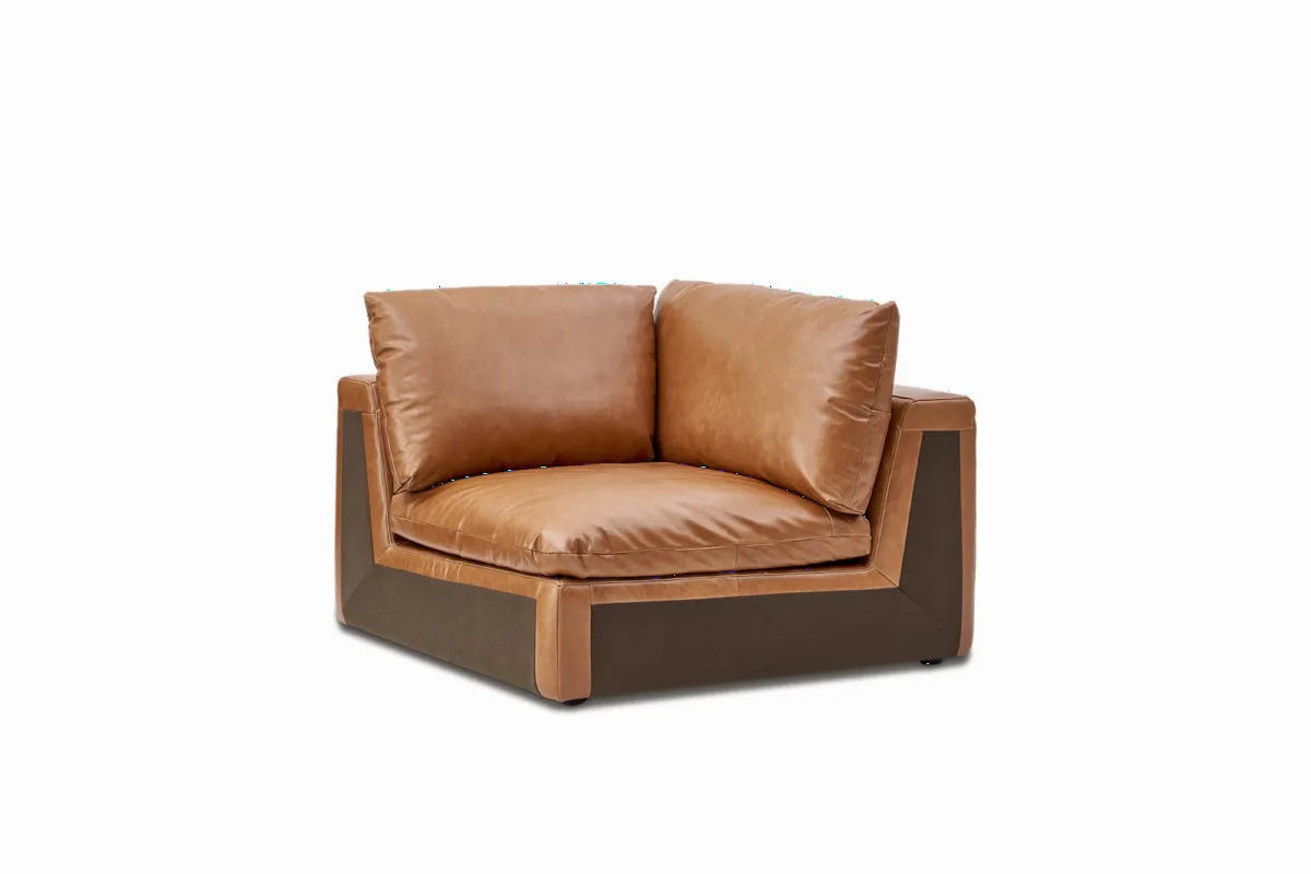 Dawson Leather Corner Couch - view 6