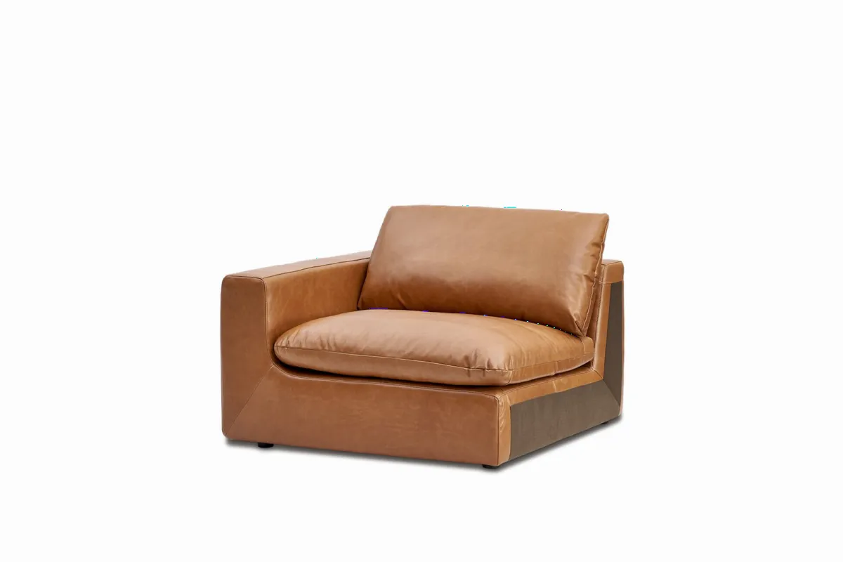 Dawson Leather Left Arm Couch - view 8