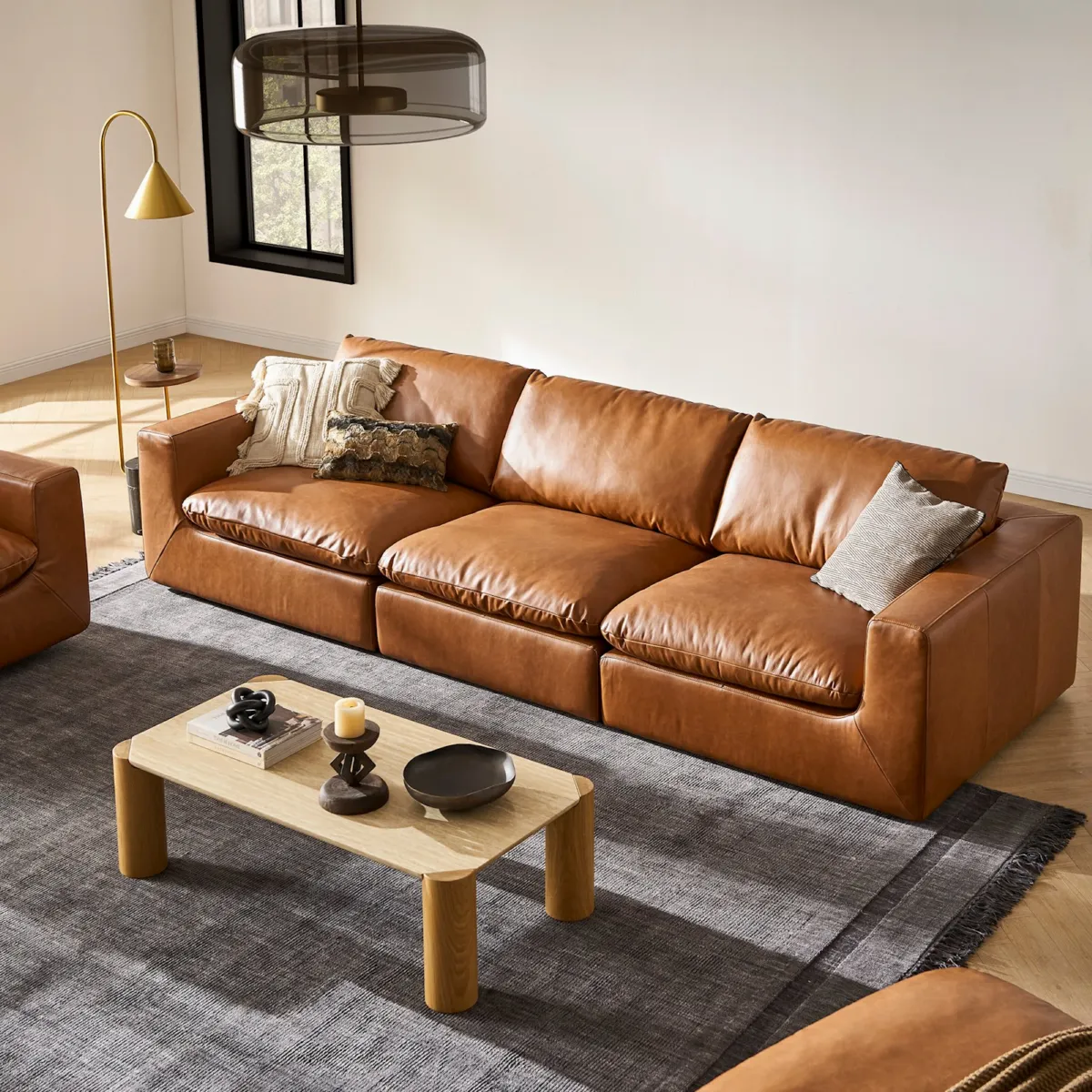 Dawson Leather Right Arm Couch - view 7