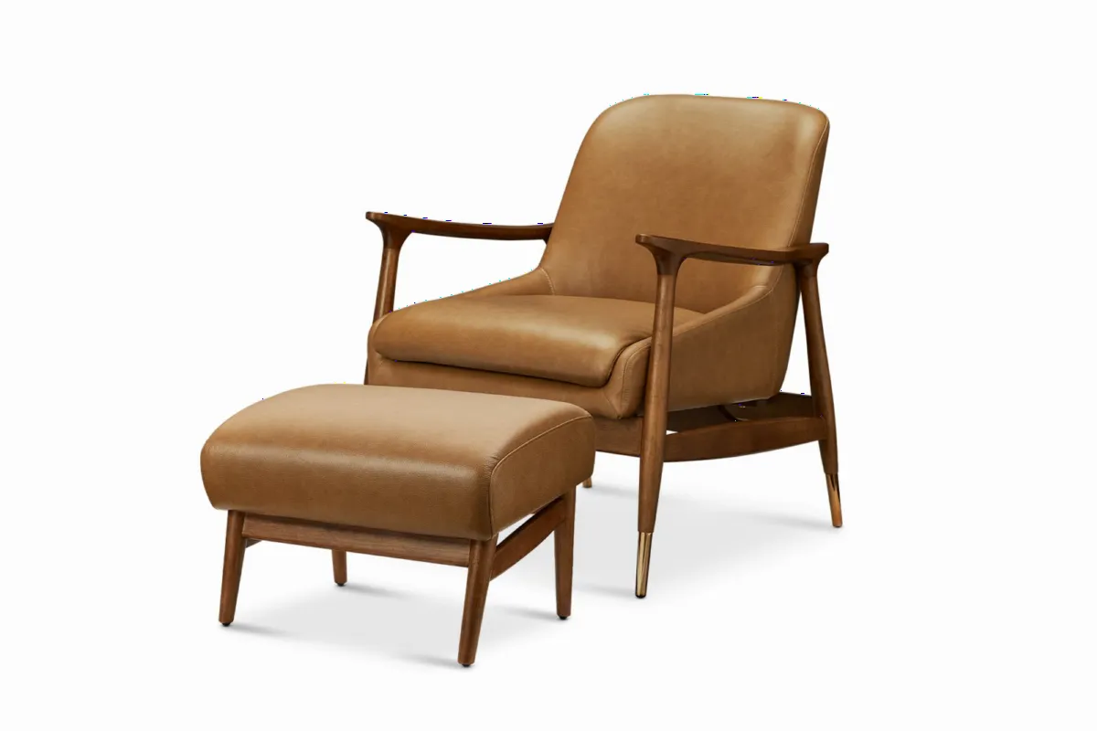 Desmond Armchair with Ottoman - view 2