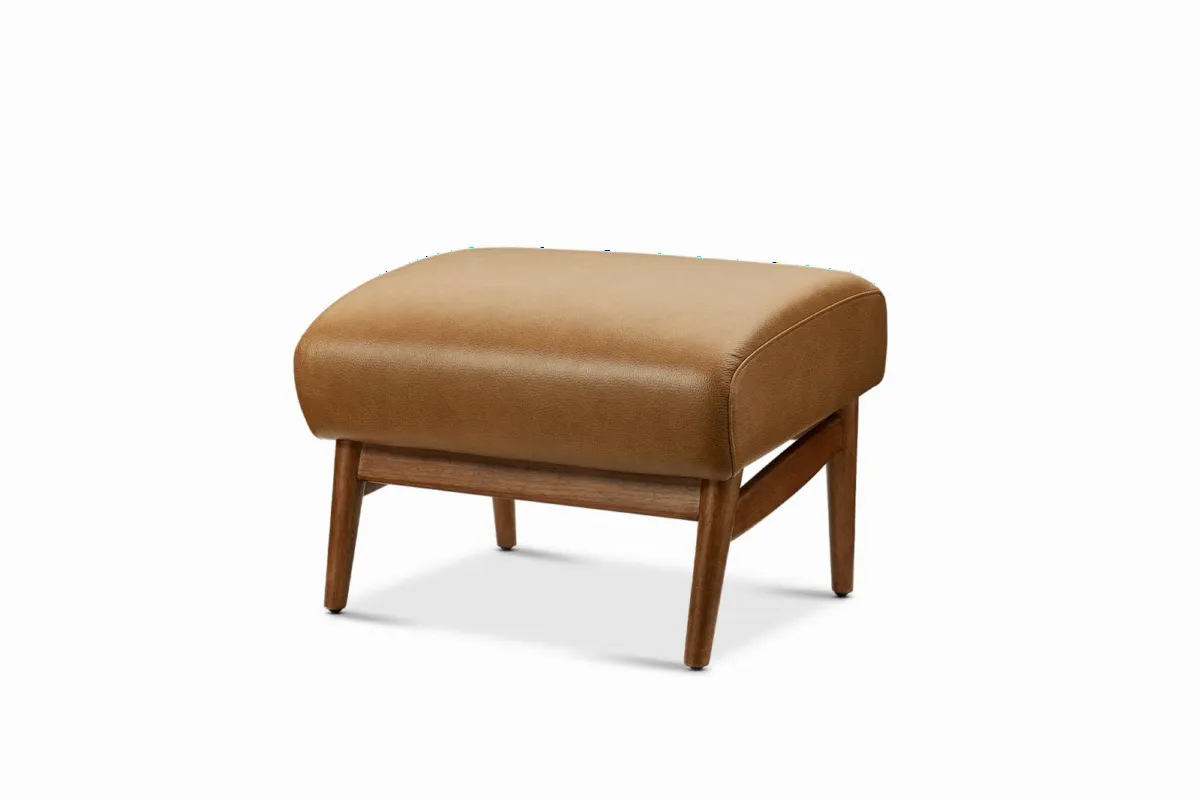 Desmond Leather Ottoman - view 2
