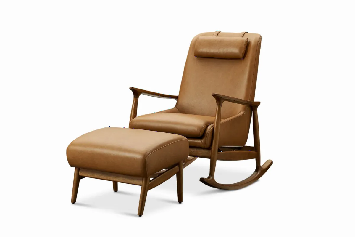 Desmond Rocking Armchair with Ottoman - view 7
