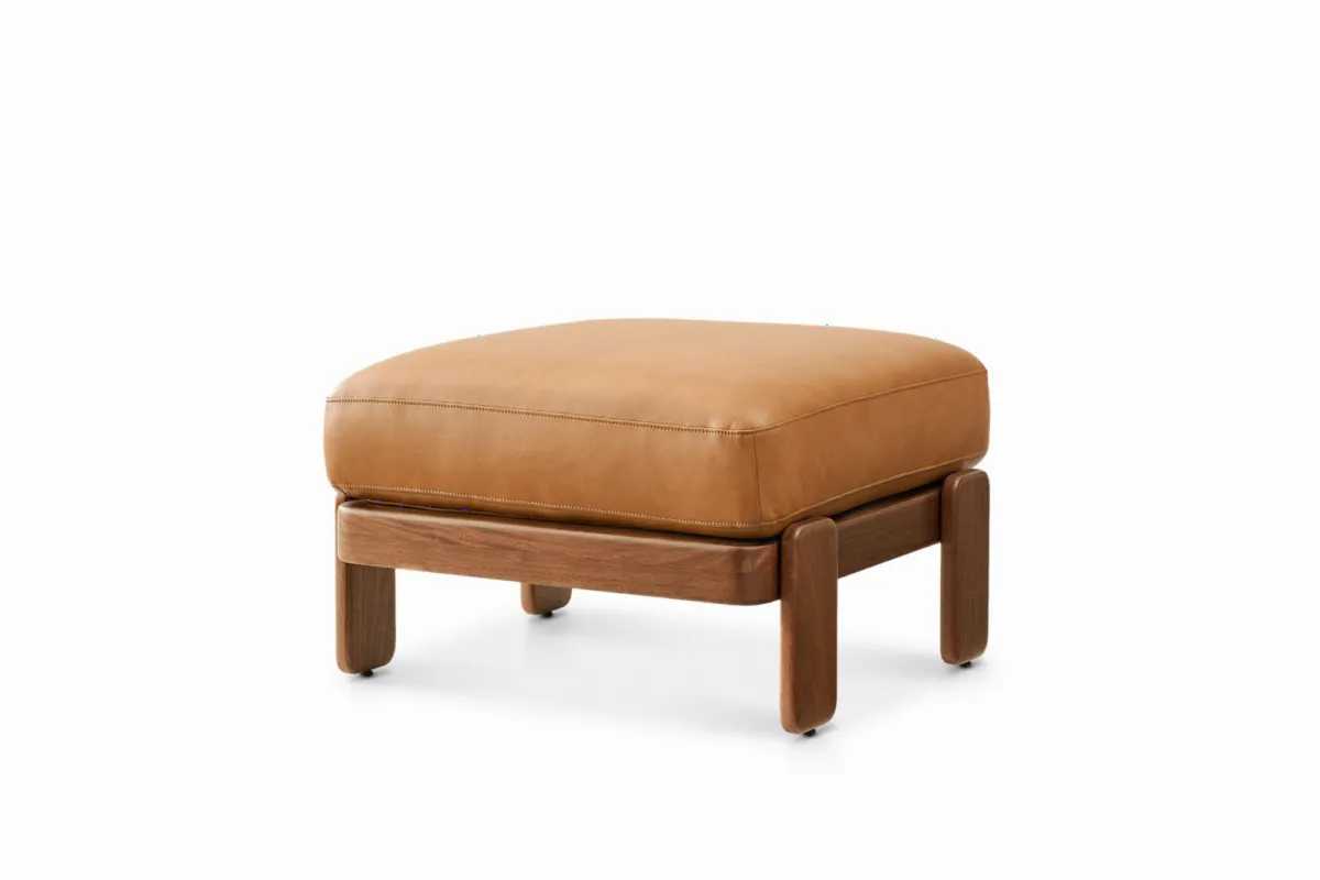 Eden Leather Ottoman - view 4