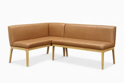 Elliot Leather L-Shape Banquette