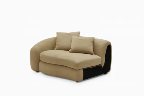 Fable Leather Left Arm Couch