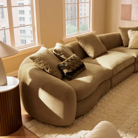 Fable Leather Side Chaise Couch