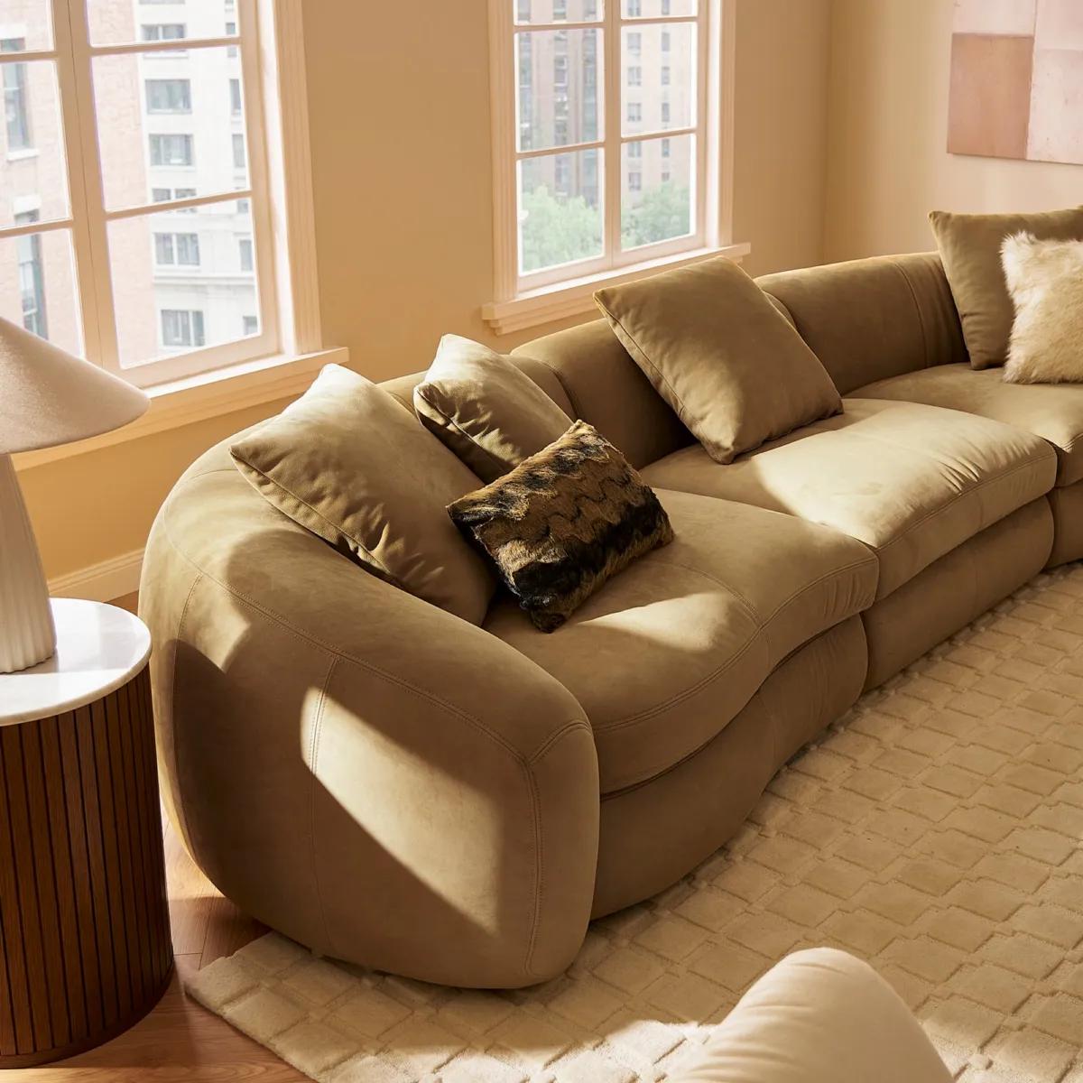 Fable Leather Side Chaise Couch - view 2