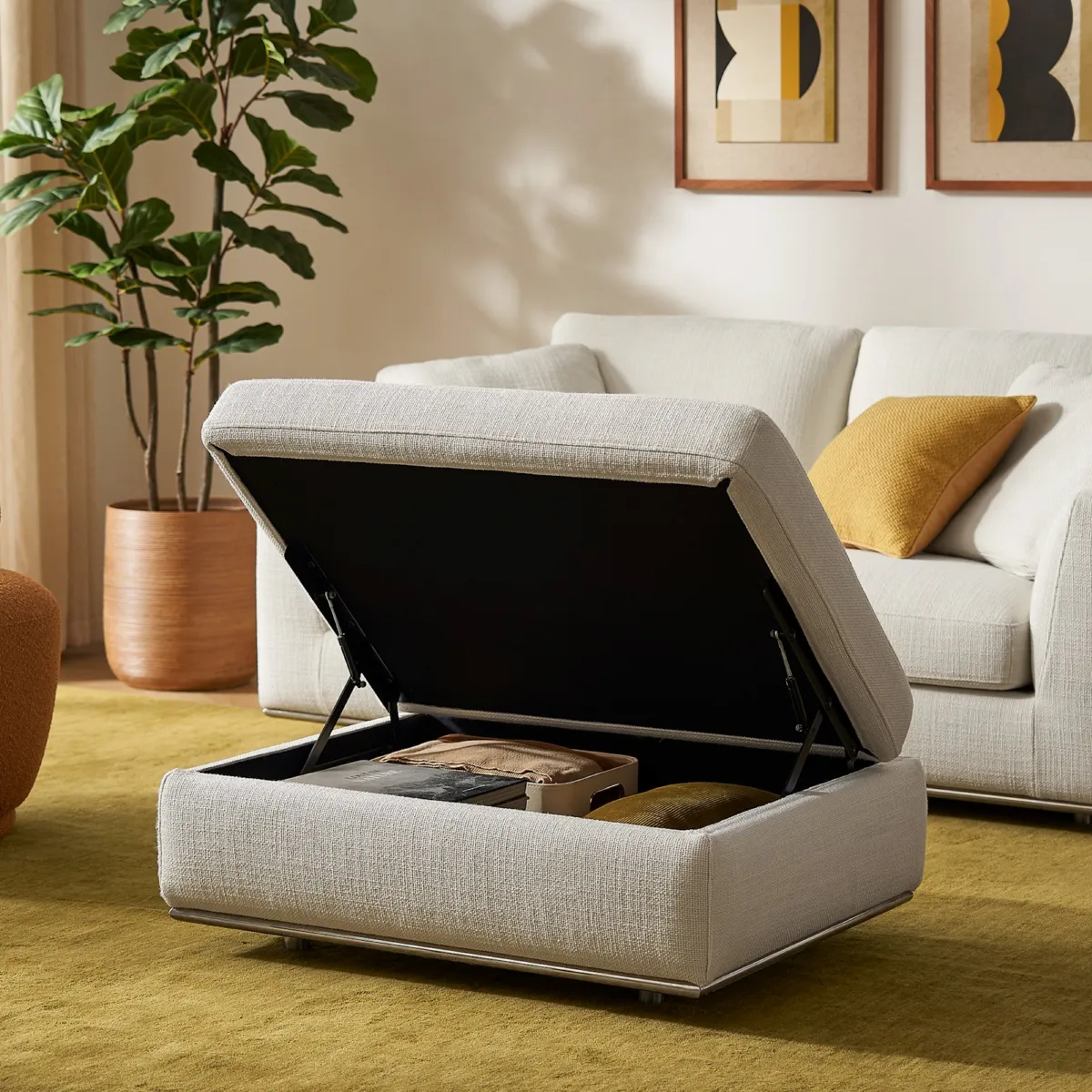Hamilton Loveseat with Storage Ottoman - view 7
