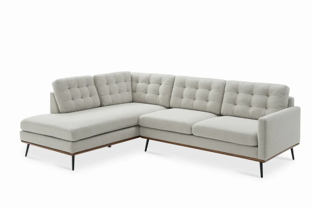 Isaac Bumper Chaise Sectional Couch - view 4