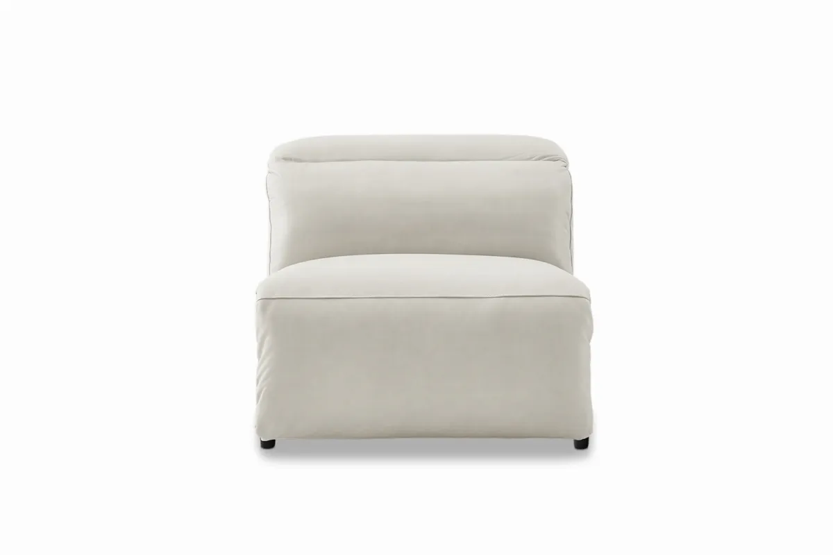 Jaron Leather Armless Couch - view 7