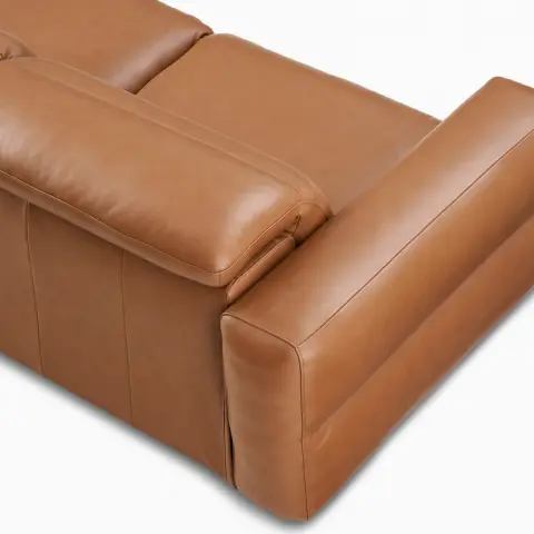 Jaron Leather Recliner L-Shaped Sectional Sofa