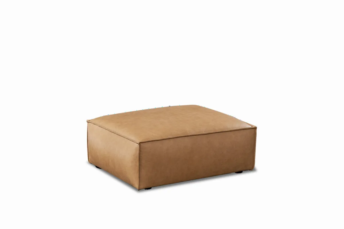 Jonathan Leather Ottoman - view 6