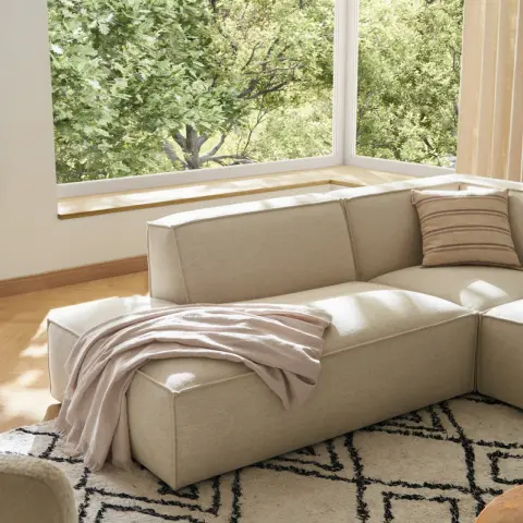 Jonathan Side Chaise Sectional Couch with Ottoman