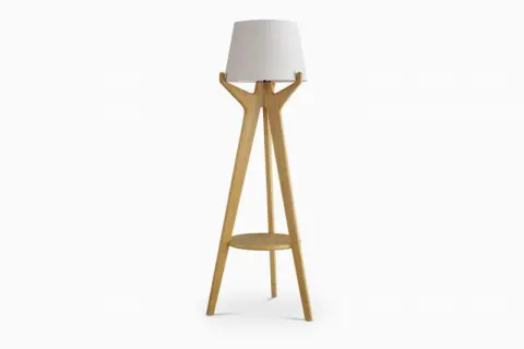 Karo Tripod Floor Lamp, Whitewashed