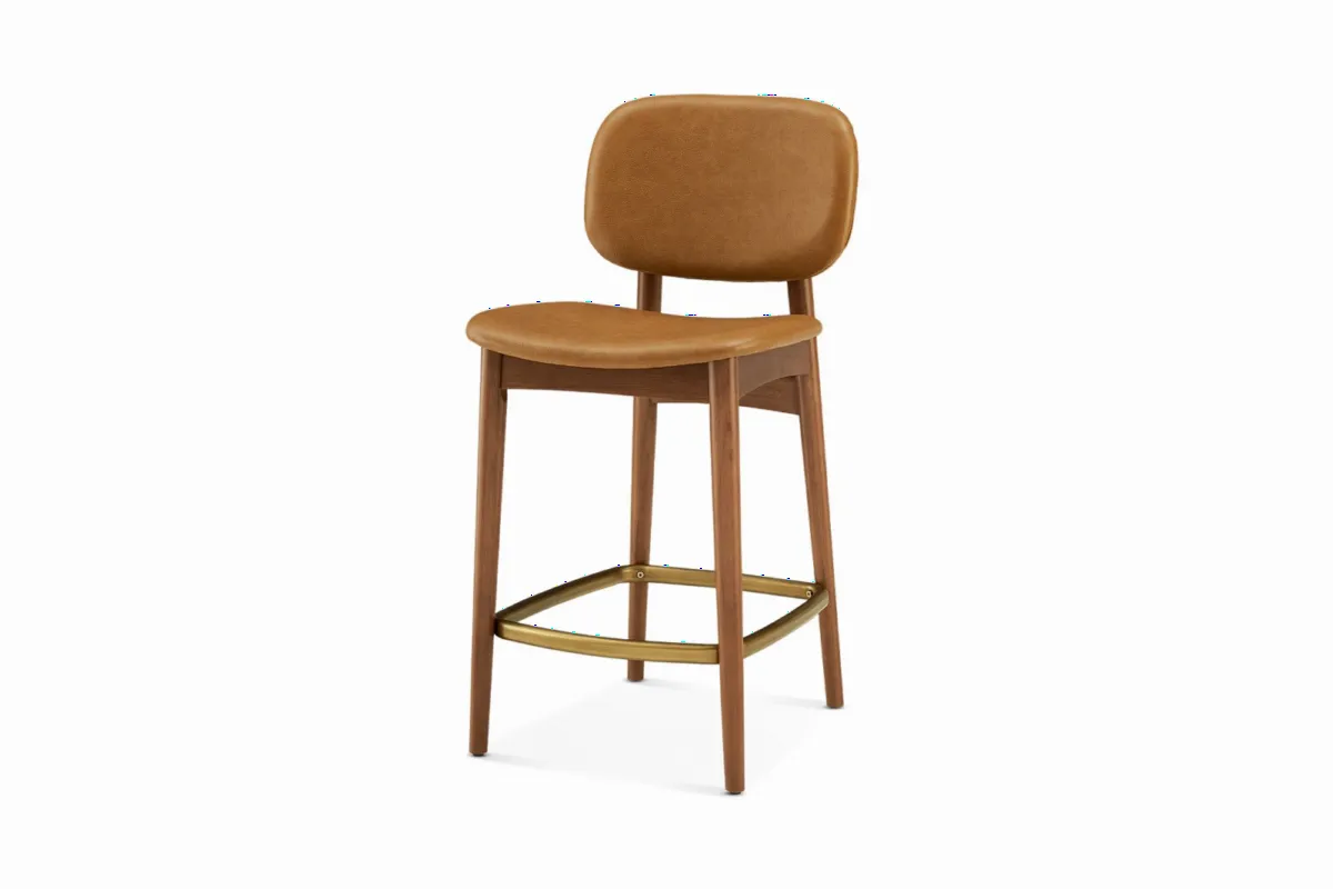 Kelsey Leather Counter Stool - view 3
