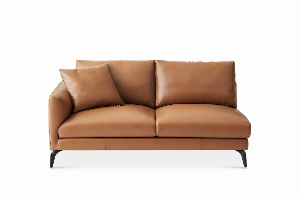 Lena Leather Left Arm 2 Seater Couch - view 2