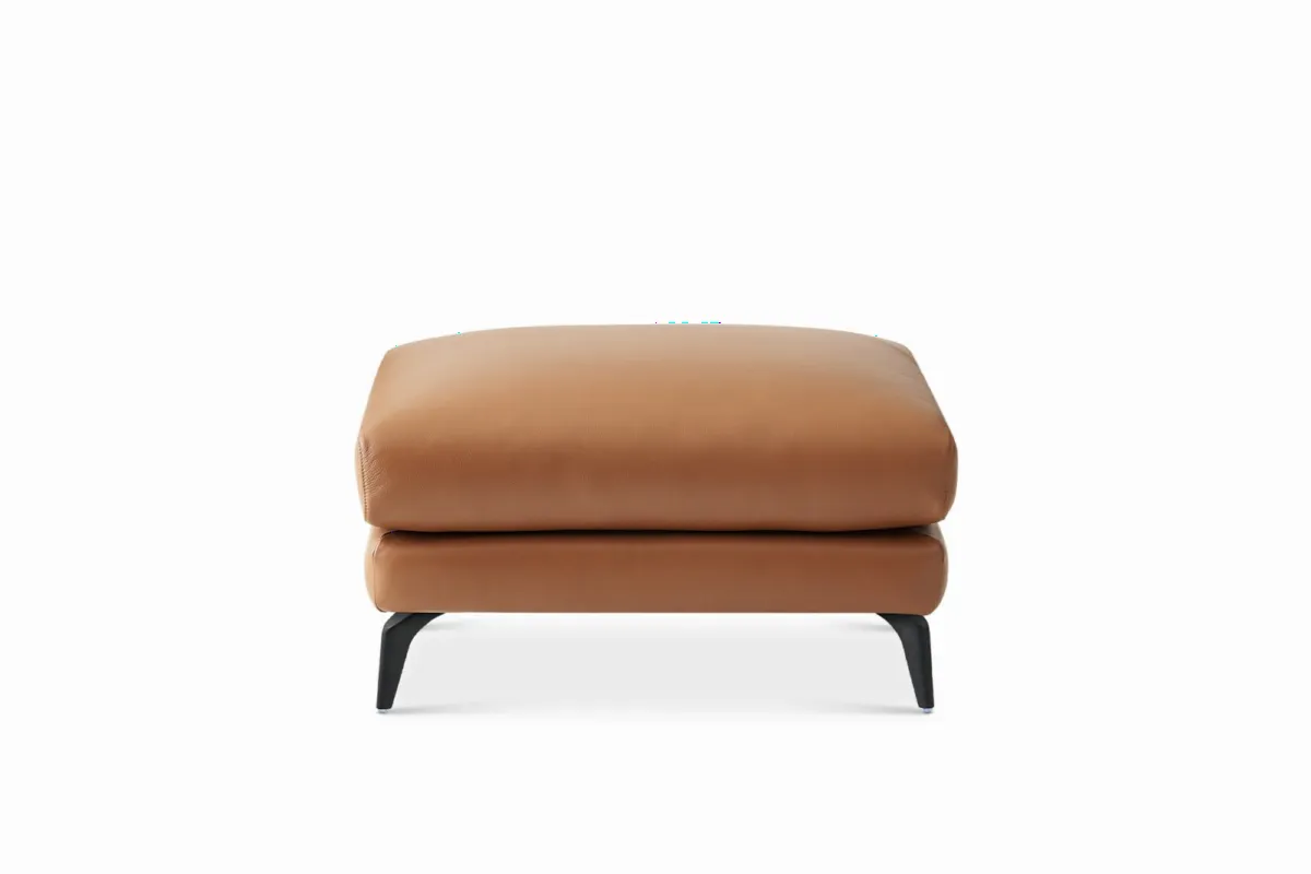 Lena Leather Ottoman - view 6