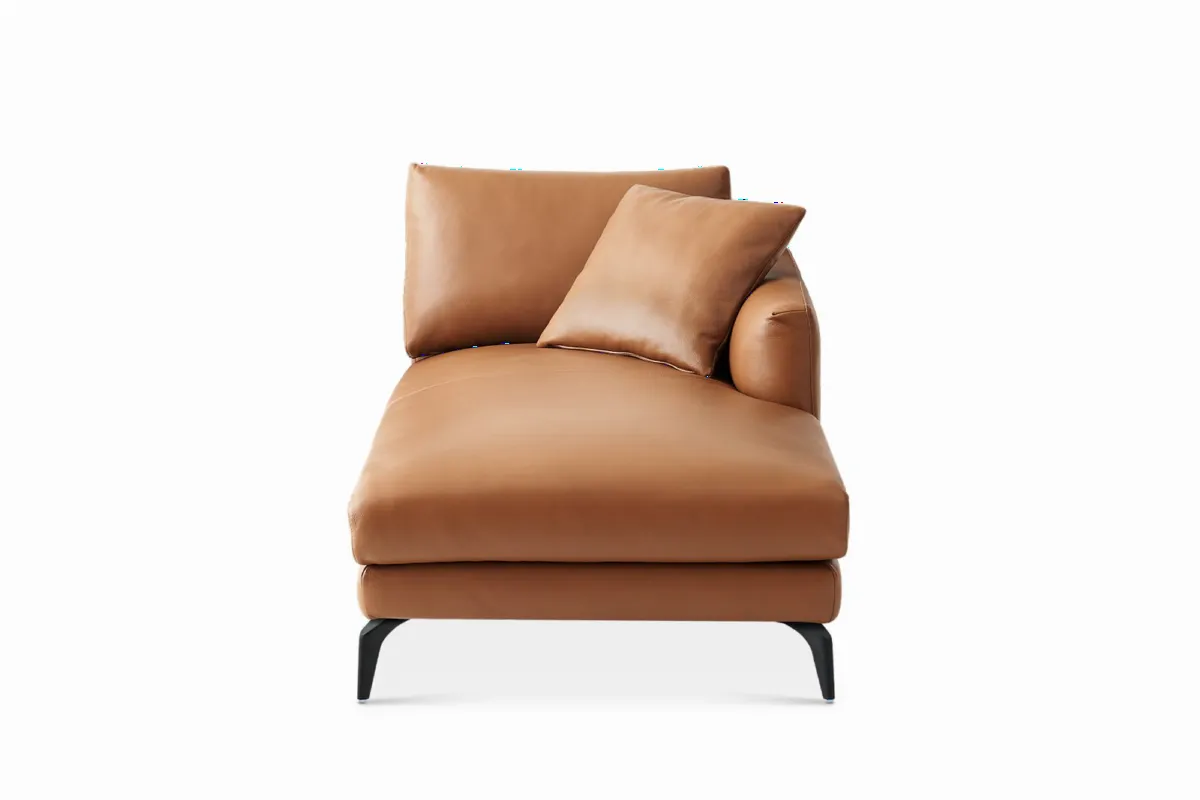 Lena Leather Right Chaise Couch - view 5