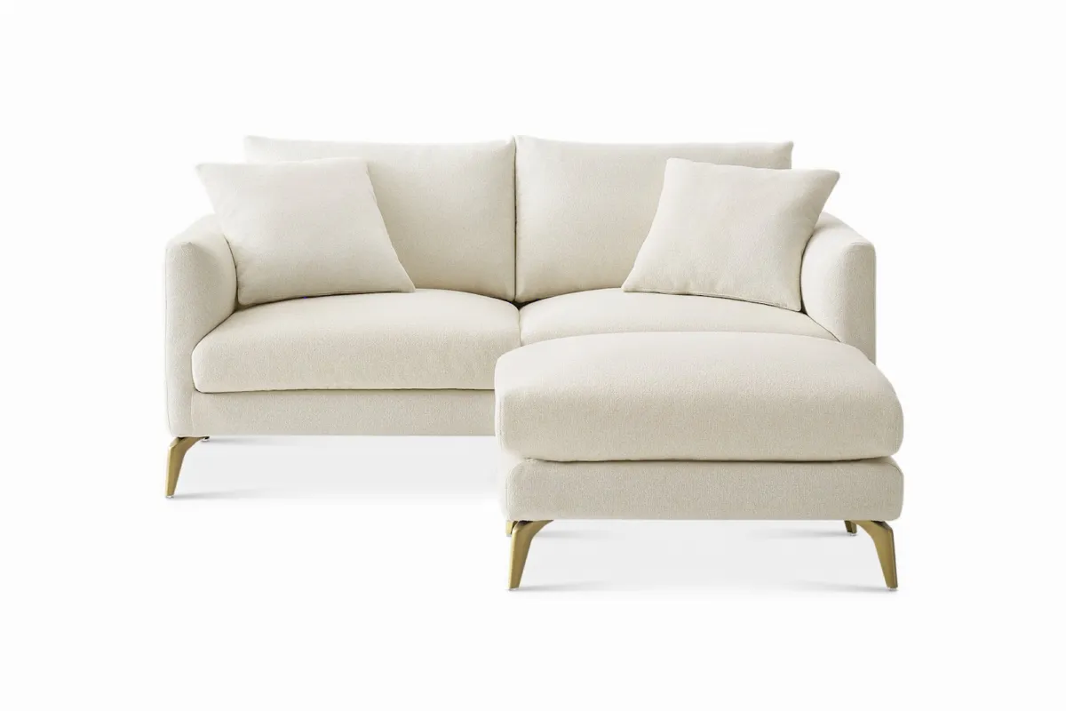 Lena Performance Fabric Loveseat with Ottoman - view 6