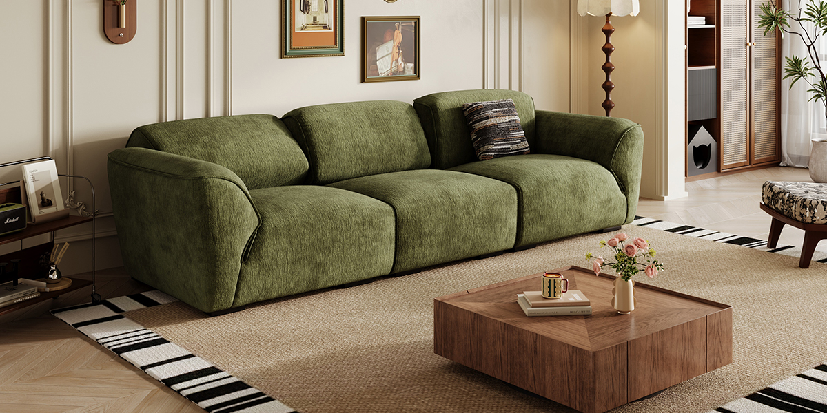 Vintage Chenille Sofa