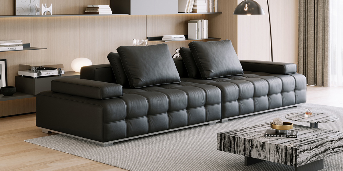 Full-Leather Lawrence Sofa