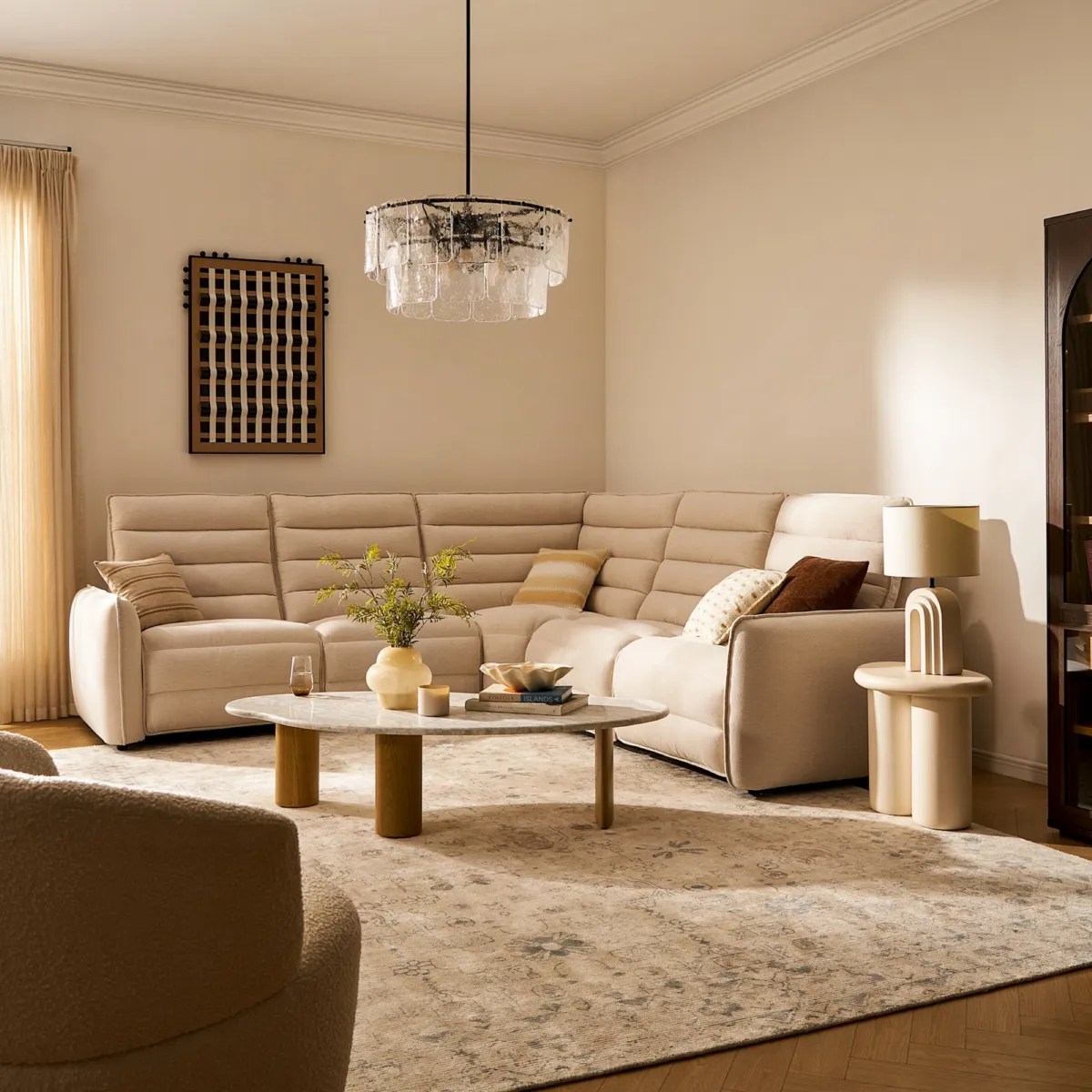 Reverie Performance Fabric Motion Recliner L-Shape Sofa - view 7
