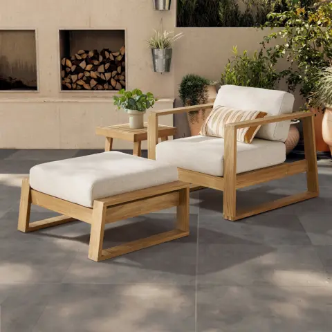 Rio Outdoor Lounge Chair & Ottoman Set