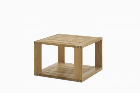 Rio Outdoor Teak Square Box Side Table