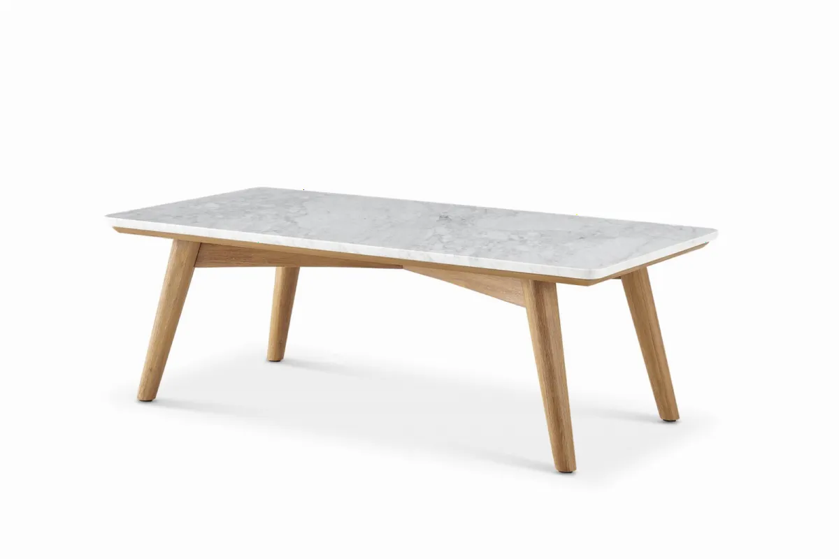 Seb Rectangular Marble Coffee Table - view 2