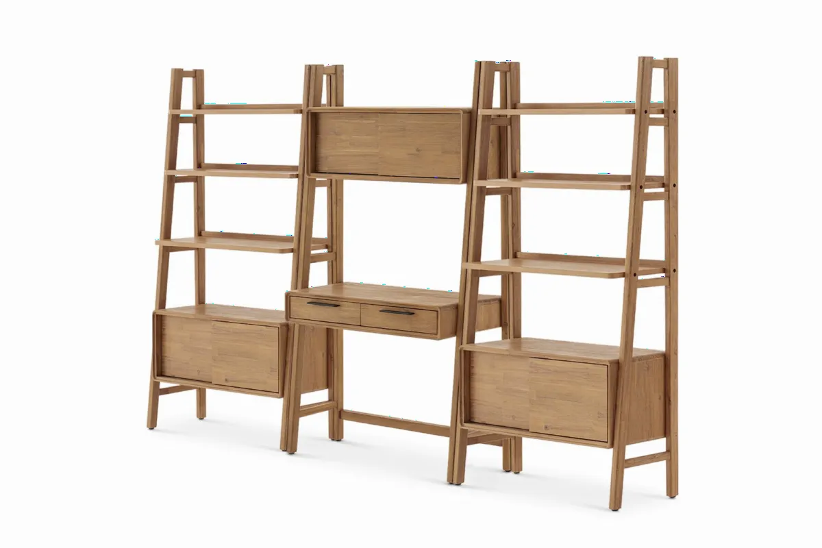 Seb Wall Desk with Bookshelf Set - view 6