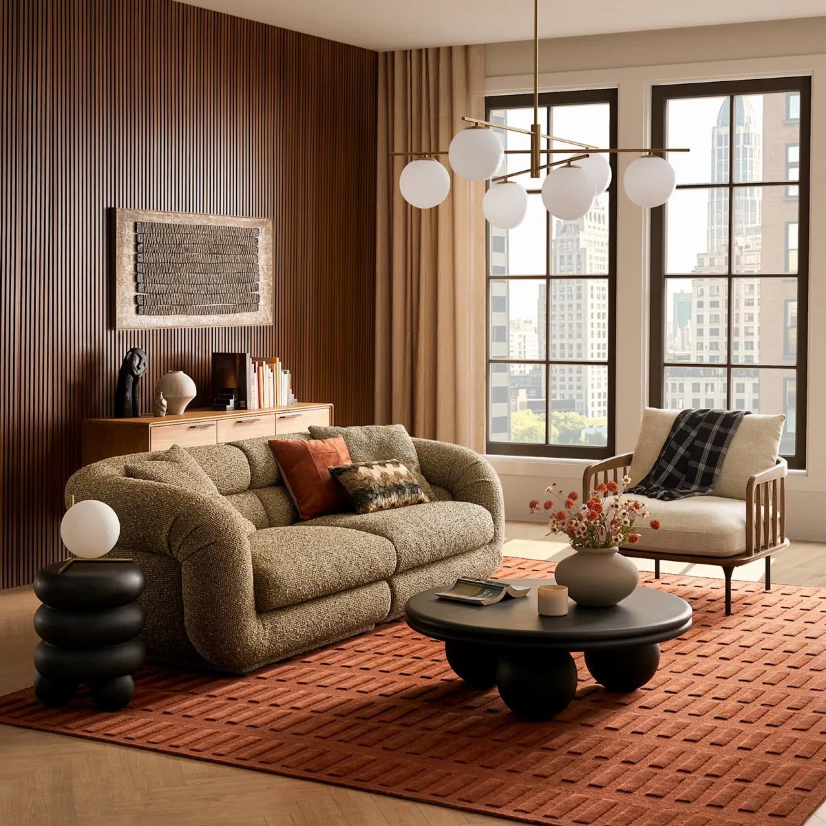 Solari Performance Fabric Left Arm Couch - view 6