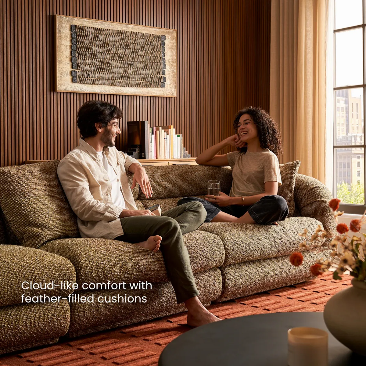 Solari Performance Fabric Right Arm Couch - view 8