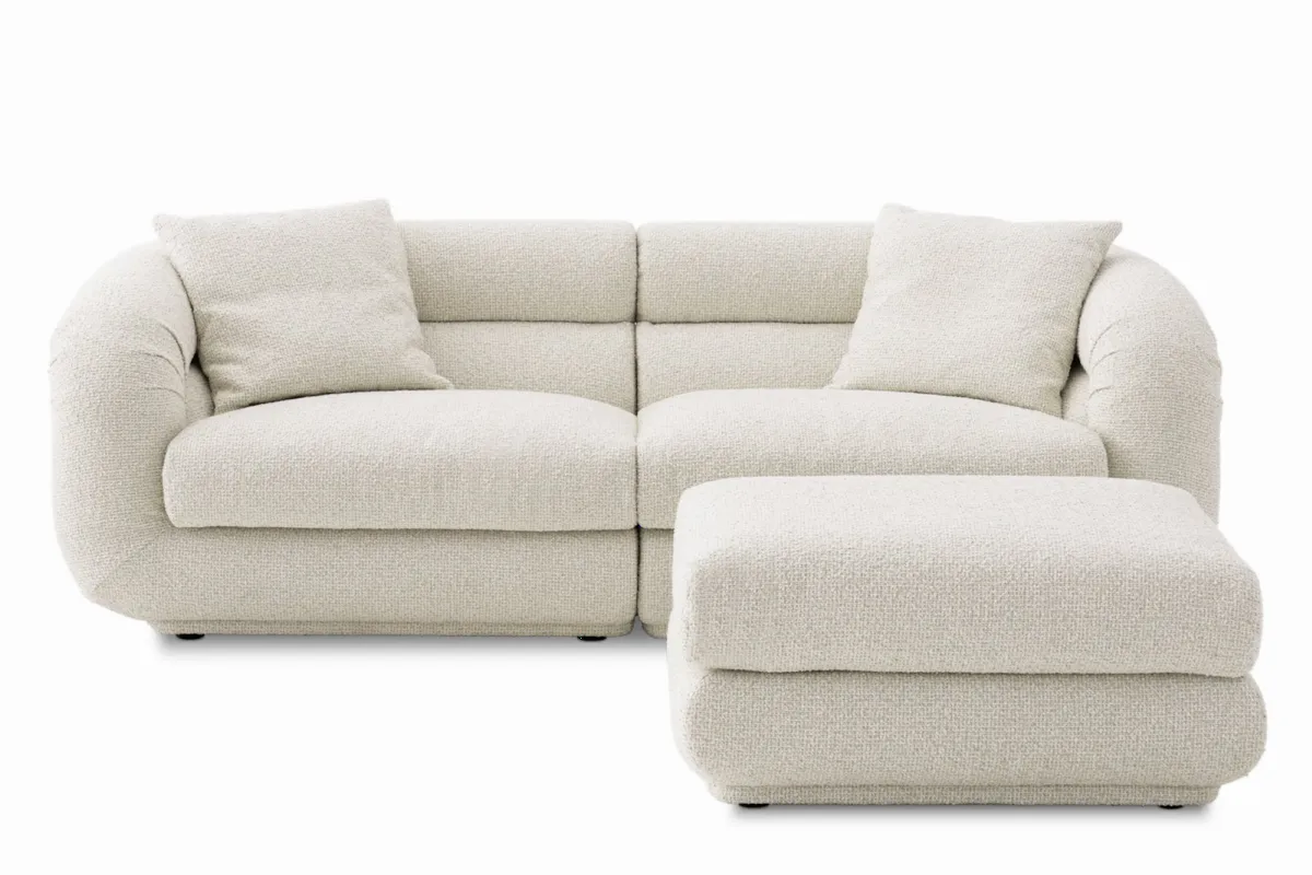 Solari Performance Fabric Couch with Ottoman - view 6