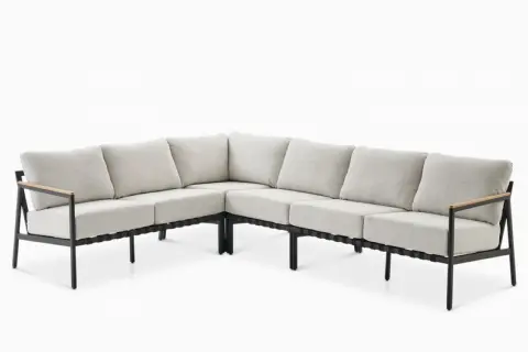Sorrento Outdoor Extended L-Shape Sectional Couch