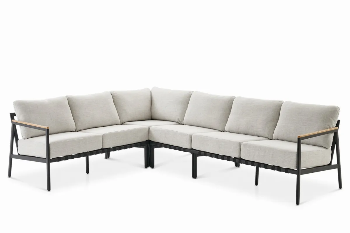 Sorrento Outdoor Extended L-Shape Sectional Couch - view 6