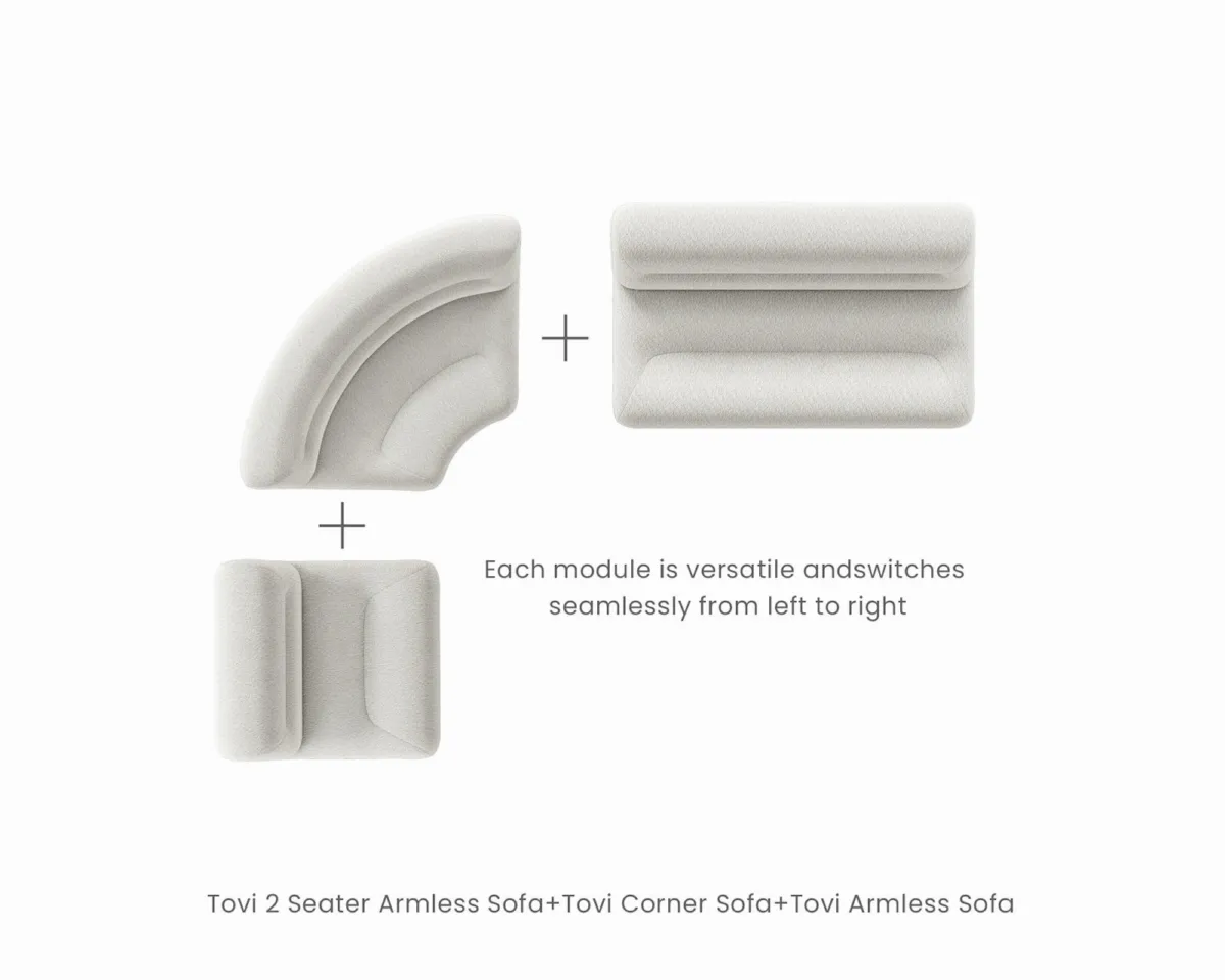 Tovi Leather 3-Piece Chaise Sectional Couch - view 3